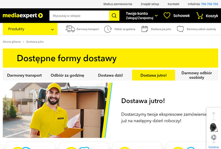 Dostawa na jutro Media Expert